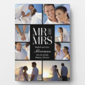 Trouwmontage aangepaste fotolijst - Zwart Fotoplaat (voorkant)