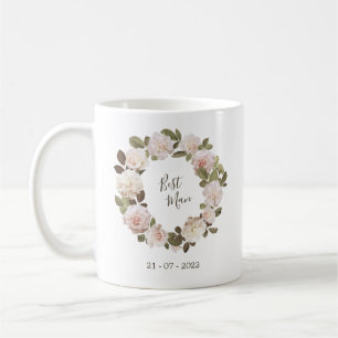 Trouwmug voor getuige met Oude Franse Rozen Koffiemok