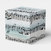 Trouwmuziekblad op waterverf bedankdoosjes (Achterkant)