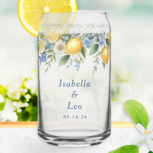 Trouwnaam Amalfi-citroen Elegant Blikvorm Glas