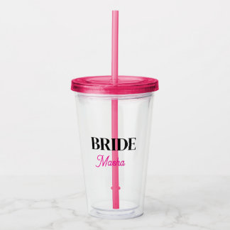 Trouwnaam Monogram Eenvoudige gepersonaliseerde tu Acryl Drinkbeker