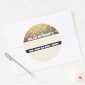 Trouwnaamkaart Hoe ik de bruid / bruidegom ken Ronde Sticker (Envelop)