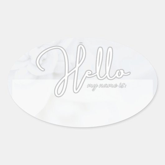Trouwnaamkaart Ovale Sticker (Voorkant)