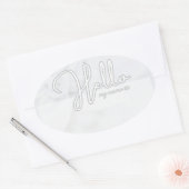 Trouwnaamkaart Ovale Sticker (Envelop)