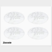 Trouwnaamkaart Ovale Sticker (Vel)