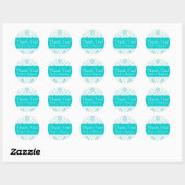 Trouwnamen Aqua Damask Dank u Labels (Vel)