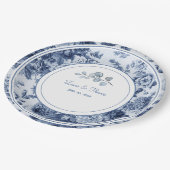 Trouwnamen & datum klassiek papier met vintage blo papieren bordje (Gekanteld)