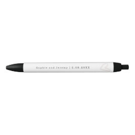 Trouwnamen Ecru Hart Zwarte Inkt Pen