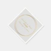 Trouwnamen met een gouden effect servet (Hoek)