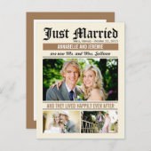 Trouwnieuws Trouwaankondiging - Tan Aankondigingskaart (Voorkant / Achterkant)