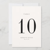Trouwnummerkaart tafel beige en zwart kaart (Achterkant)