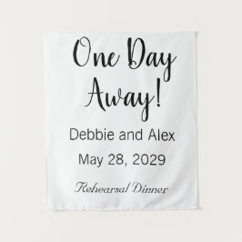 Trouwoefeningsdiner Bord: Eén Dag Te Gaan Wandkleed