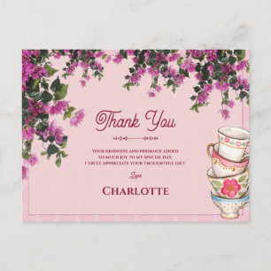 Trouwontbijt Dankjewel Theekopjes Briefkaart