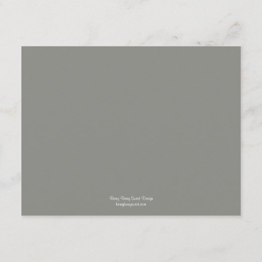 Trouwontvangst Enclosure Kaart voor Whimsical Chap (Achterkant)