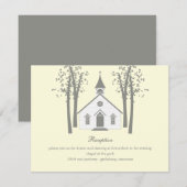 Trouwontvangst Enclosurekaart voor Whimsical Chape Informatiekaartje (Voorkant / Achterkant)