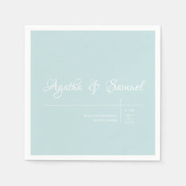 Trouwontvangst servetten in Robins ei-blauw klassi