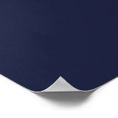 Trouwontvangstbord Navy Blue Speciale Datum Poster (Hoek)
