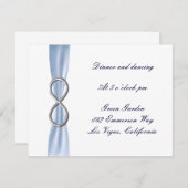 Trouwontvangstkaart Blauwe Oneindigheid Kaart (Voorkant / Achterkant)