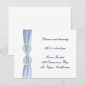 Trouwontvangstkaart Blue Diamond Infinity Kaart (Voorkant / Achterkant)