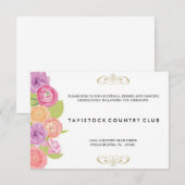 Trouwontvangstkaart met Cascaderende Bloemen Kaart (Voorkant / Achterkant)