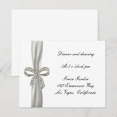 Trouwontvangstkaart met diamanten boog kaart (Voorkant / Achterkant)