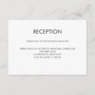 Trouwontvangstkaart met Tangram-hart Informatiekaartje