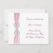 Trouwontvangstkaart Pink Diamond Infinity Kaart (Voorkant)