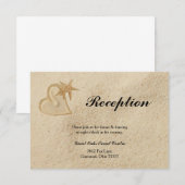 Trouwontvangstkaart strandbestemming informatiekaartje (Voorkant / Achterkant)