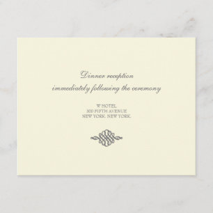 Trouwontvangstkaart // The Elegance Collection Informatiekaartje