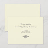 Trouwontvangstkaart // The Elegance Collection Informatiekaartje (Voorkant / Achterkant)