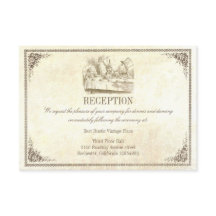 Trouwontvangstkaarten Alice in Wonderland