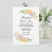 Trouwontvangstkaarten Bloemendetails Insteekkaart Kaart (Staand voorkant)