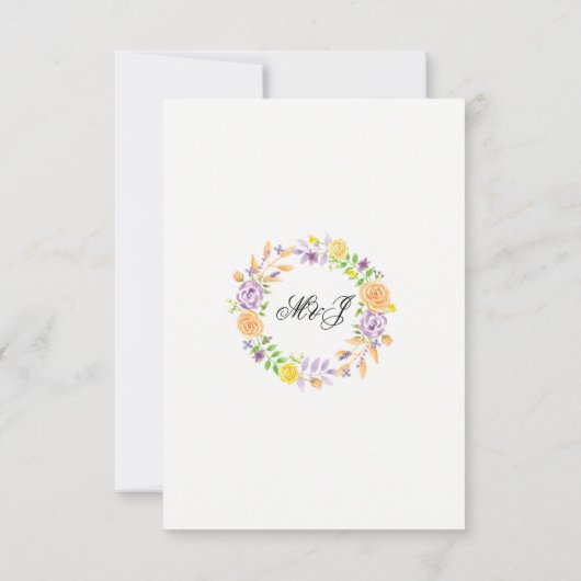 Trouwontvangstkaarten Bloemendetails Insteekkaart Kaart (Achterkant)