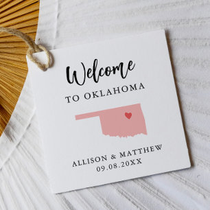 Trouwontvangsttas in elke kleur Oklahoma Bedankjes Labels