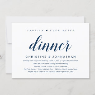Trouwontvluchting, Happily Ever After diner uitnod Kaart