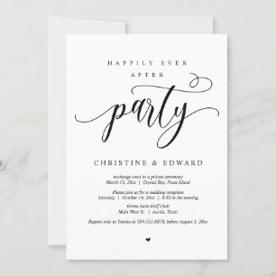 Trouwontvluchting, Happily Ever After Feest Uitnod Kaart