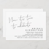 Trouwontvluchting, Nu is het tijd om te vieren Kaart (Voorkant / Achterkant)