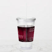 Trouwontwerp 16 oz Acryl Bekerglas Met Rietje Acryl Drinkbeker (Rechts)