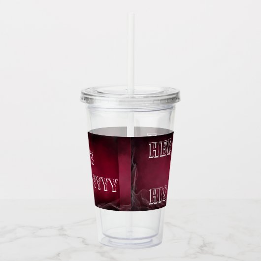 Trouwontwerp 16 oz Acryl Bekerglas Met Rietje Acryl Drinkbeker (Rechts)