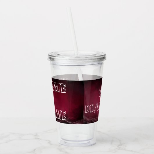 Trouwontwerp 16 oz Acryl Bekerglas Met Rietje Acryl Drinkbeker (Links)