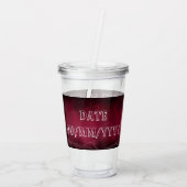 Trouwontwerp 16 oz Acryl Bekerglas Met Rietje Acryl Drinkbeker (Achterkant)