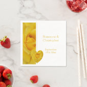 Trouwontwerp met gele roos en hart servet (Insitu)