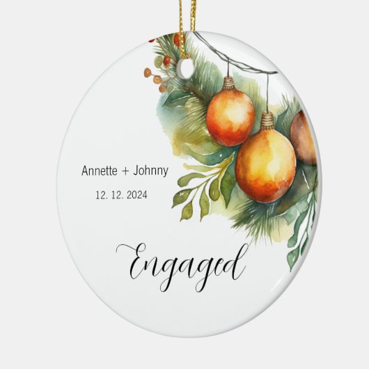 Trouwornament, Verlovingornament, Bruid Keramisch Ornament (Links)