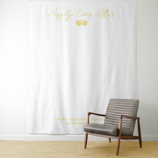 Trouwpaar aangepaste achtergrond wandkleed (In situ)