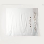 Trouwpaar aangepaste achtergrond wandkleed (Voorkant (horizontaal))