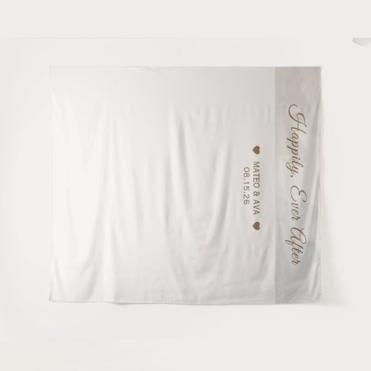 Trouwpaar aangepaste achtergrond wandkleed (Voorkant (horizontaal))