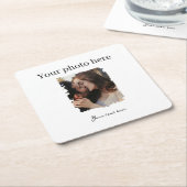 Trouwpaar aangepaste foto kartonnen onderzetters (Schuin)