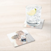 Trouwpaar aangepaste foto kartonnen onderzetters (Insitu)