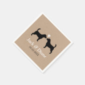 Trouwpaar Beagles met aangepaste tekst Servetten (Hoek)
