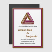 Trouwpaar Bewaar de datum Magnetisch (Voorkant / Achterkant)